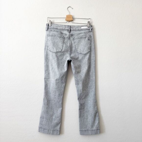 ARTICLES OF SOCIETY London Crop High-Rise Kick Flare Flair Jeans Lanai in Grey - Picture 4 of 10